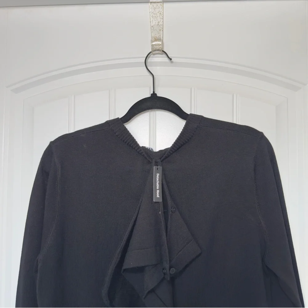 Murano Men Medium‎ Modern Performance Crewneck Pullover Knit Detachable Hood NWT